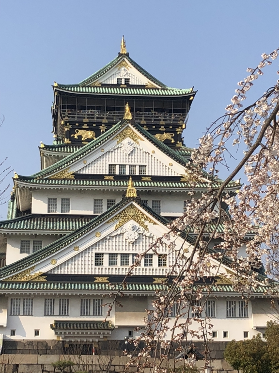 大阪城＆しだれ桜(*’▽’*)♪